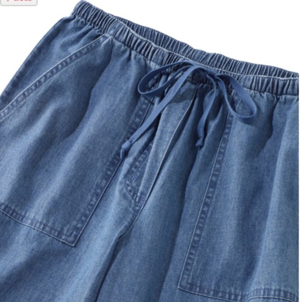 LL Bean S Women's Sunwashed Denim Pants, Straight-Leg Classic Fit EUC - Picture 4 of 11